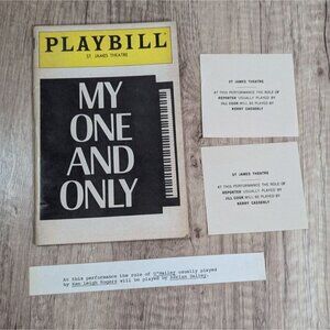 Vintage 1983 Playbill "My One And Only"‎ St. James Theatre Collectible